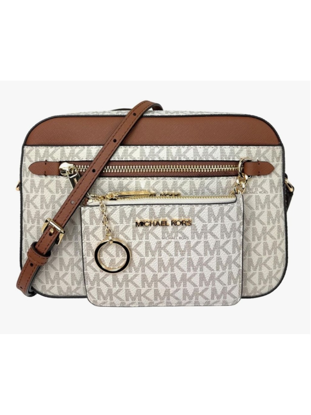 Michael Kors Jet Set Large Logo Crossbody & Card Holder NWT